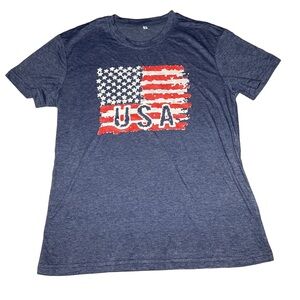 USA Graphic Tee U Neck Women’s Medium